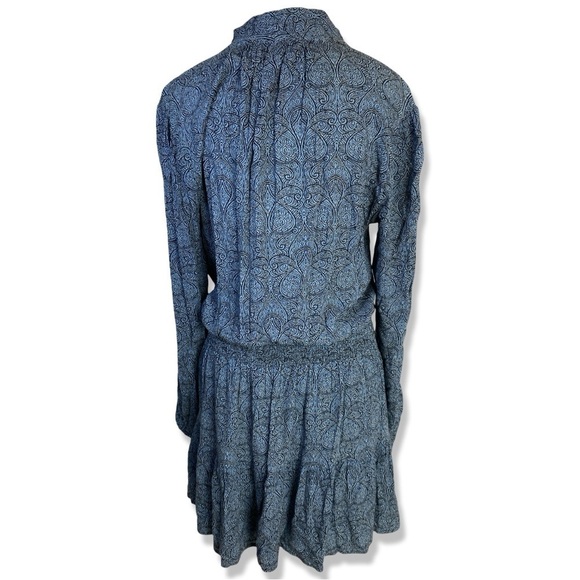 ⭐️MICHAEL KORS Paisley V Neck Drop Waist Mini Dress - Picture 5 of 8